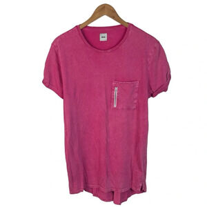 TS89 Men’s ASOS Longer Length Asymmetrical Hem Rolled Sleeve Pocket T Shirt M